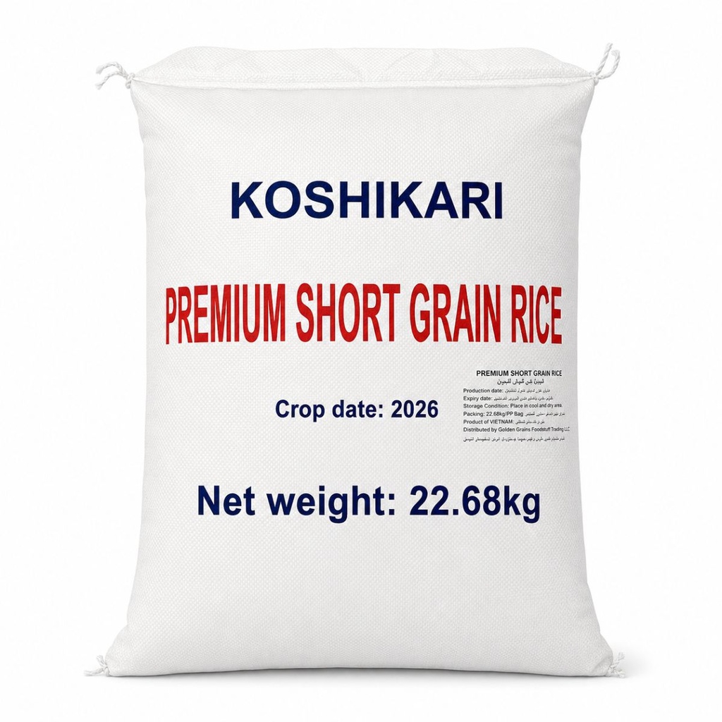 [RIJP-353021] GGFT Koshikari Premium Short Grain Rice, Vietnam -1x22.68kg