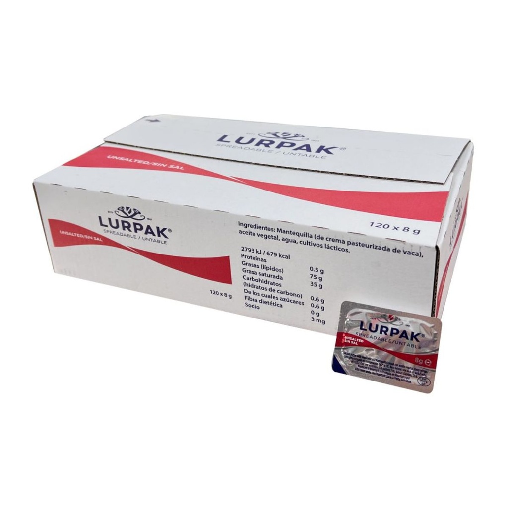 [BREK-150590] Lurpak Unsalted Butter Portions - 6x120x8g
