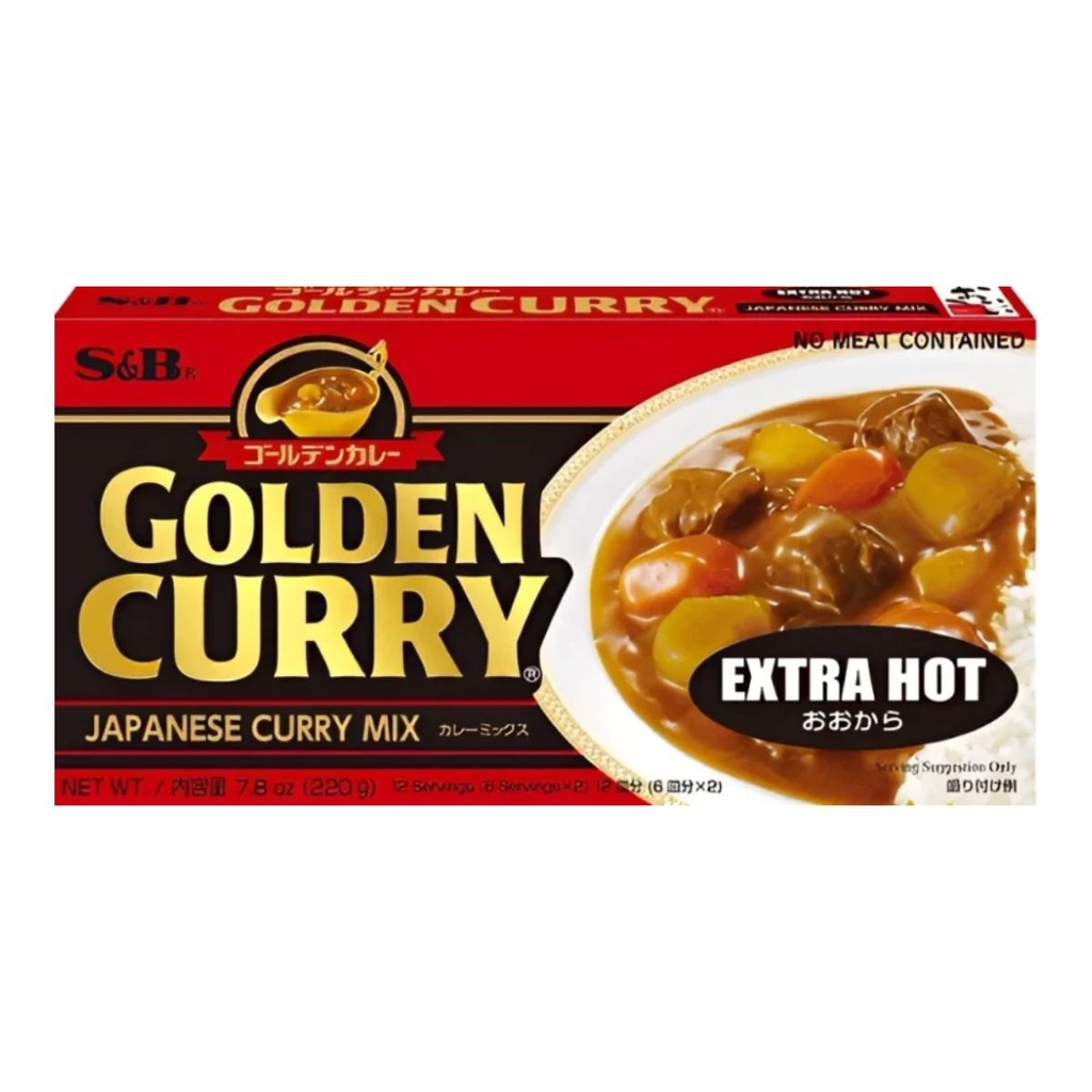 S&B Extra Hot Golden Curry Sauce, Japan - 60x220g