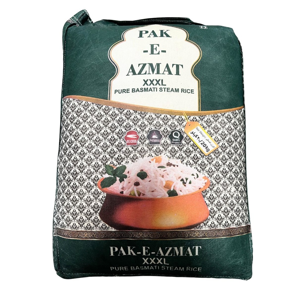 Pak-E-Azmat XXXL Pure Basmati Steam Rice - 2x20kg