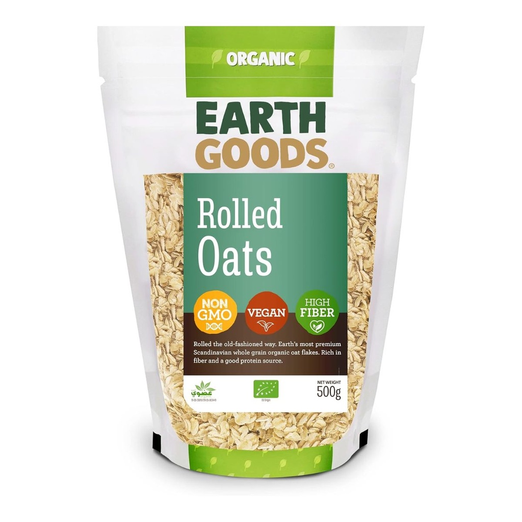 [BREK-150013] Earth Goods Gluten Free Rolled Oats Porridge - 1x500g
