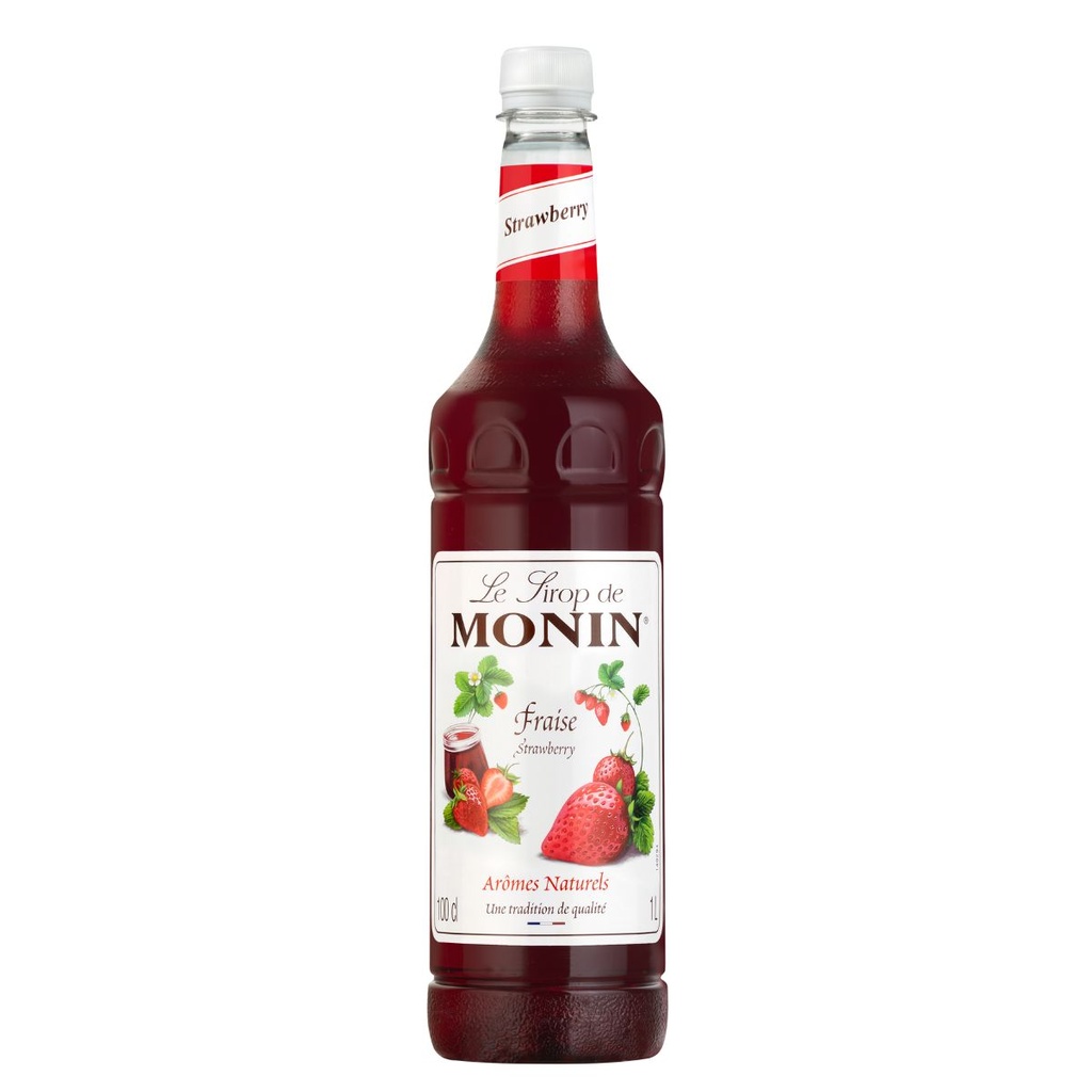 Monin PET Strawberry Syrup - 4x1ltr