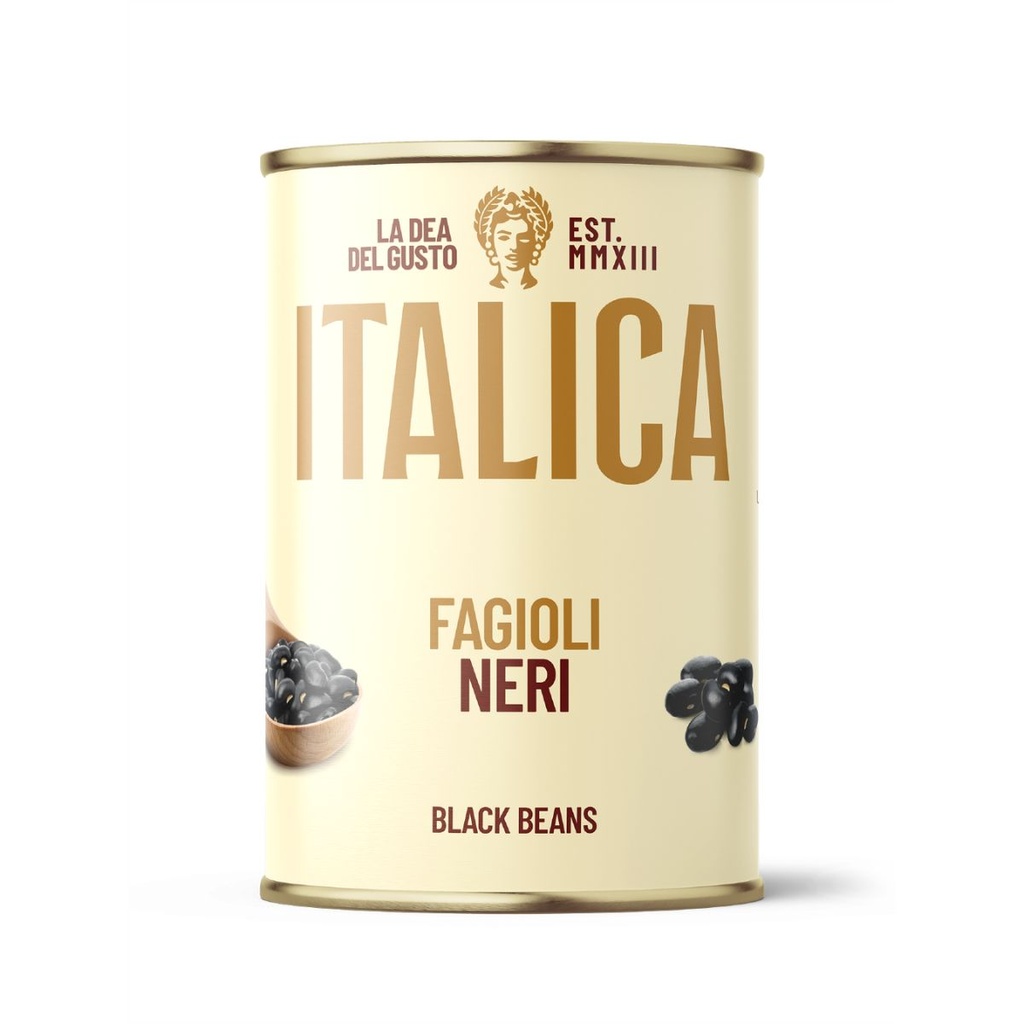 [VEGT-601548] Italica Black Beans, Easy Open, Italy - 12x400g