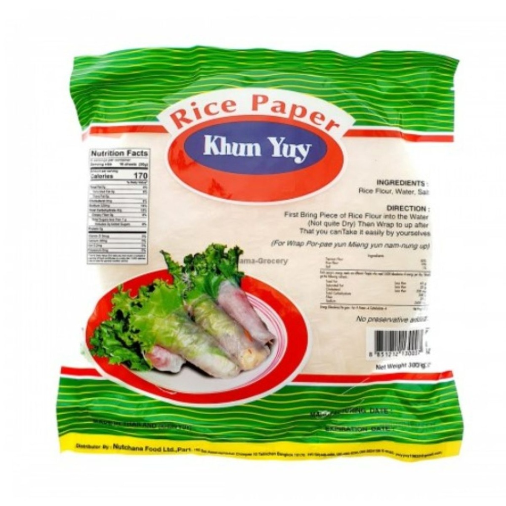 Khun Yuy Rice Paper, 22cm - 36x375g
