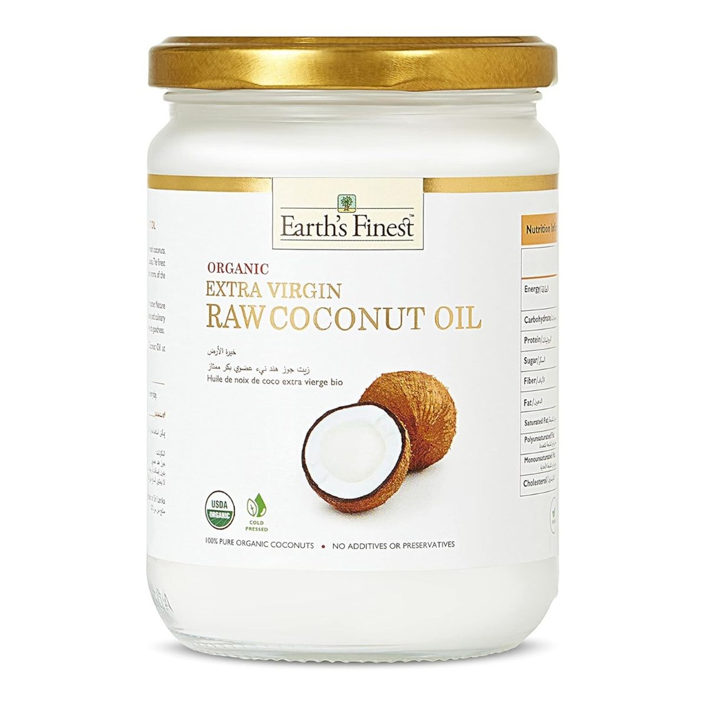 [OILS-651034] Earth's Finest Extra Virgin Raw Coconut Oil - 1x500ml