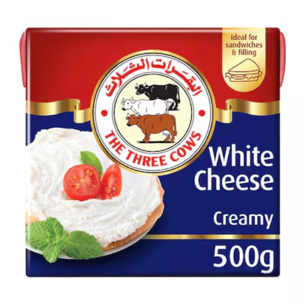 3Cow Full Fat White Cheese, Creamy - 24x500g