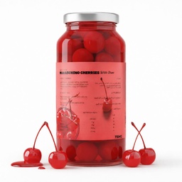 Daily Serve Maraschino Red Cherry With Stem, Seedless - 12x710g