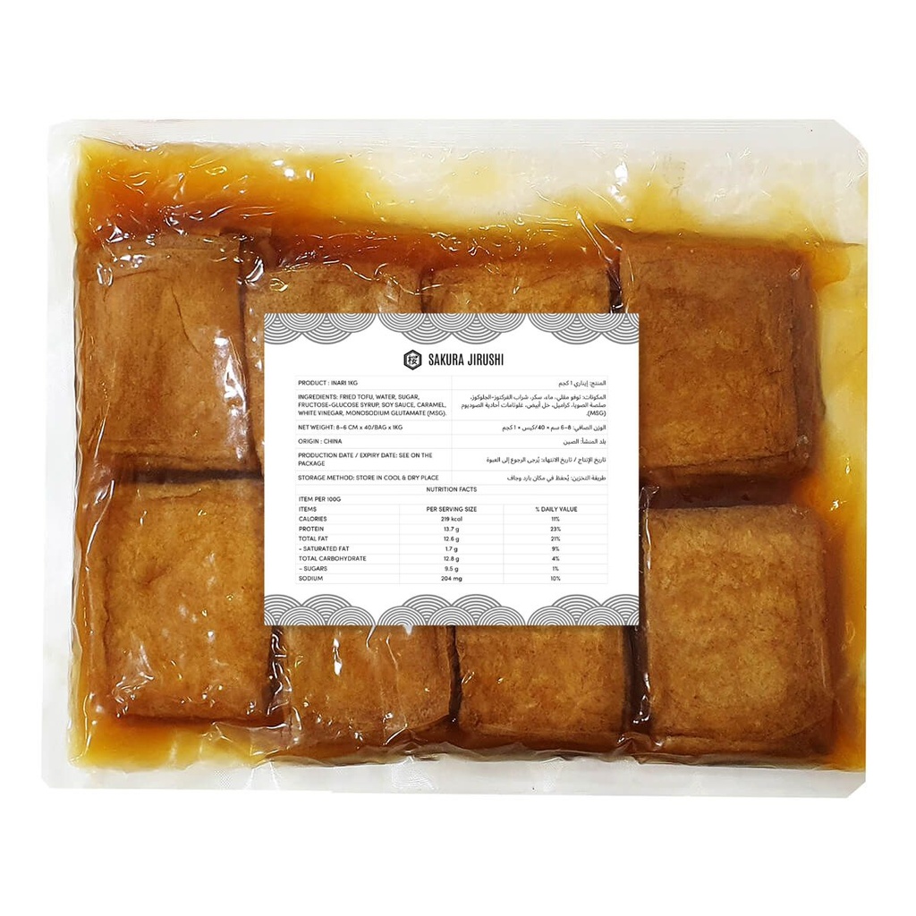 [SAJP-250235] Sakura Jirushi Soy Bean Curd Seasoned Inari - 10x40pc