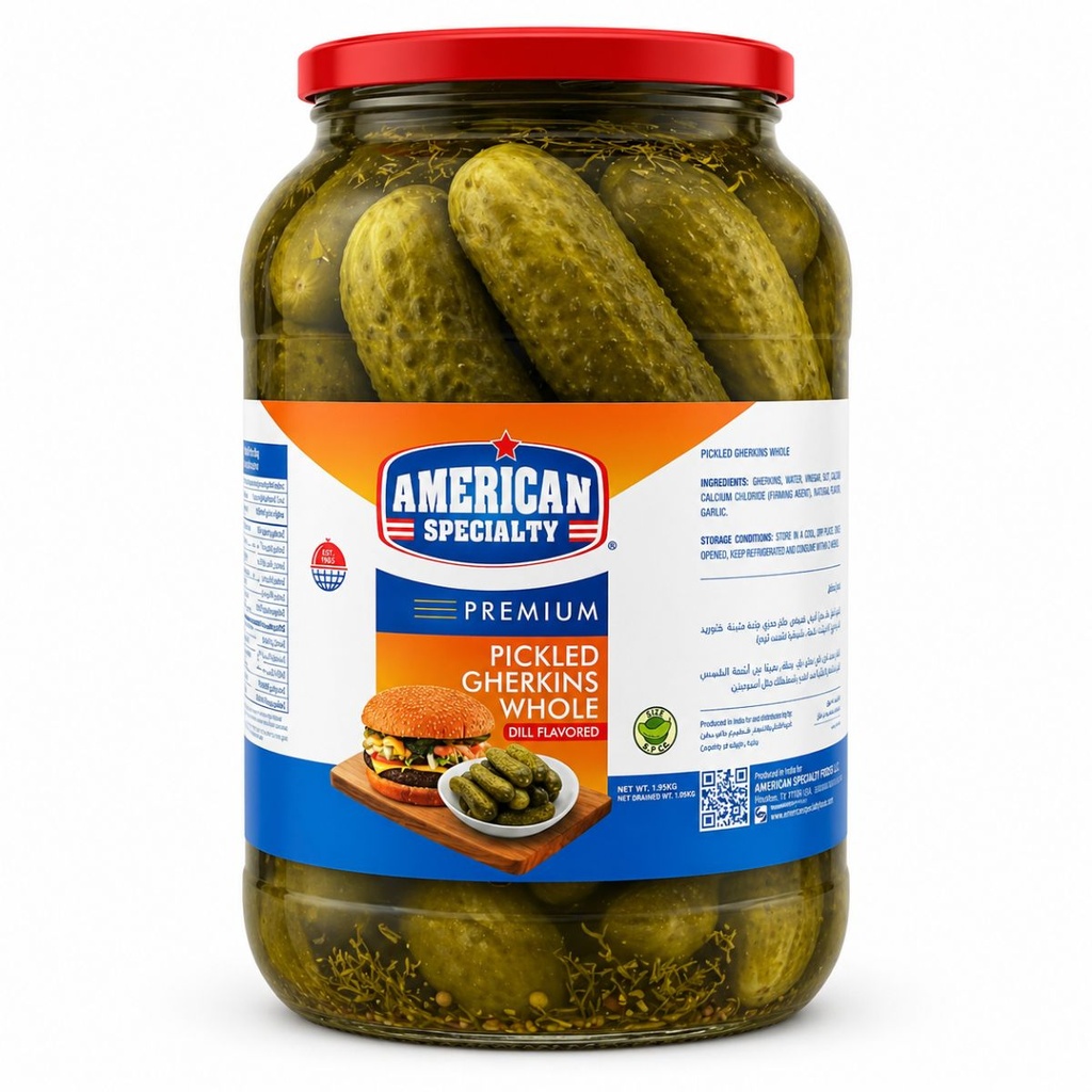 [VEGT-604522] American Specialty Whole Cucumber 6-9 CM In Glass Jar - 6x1.96kg