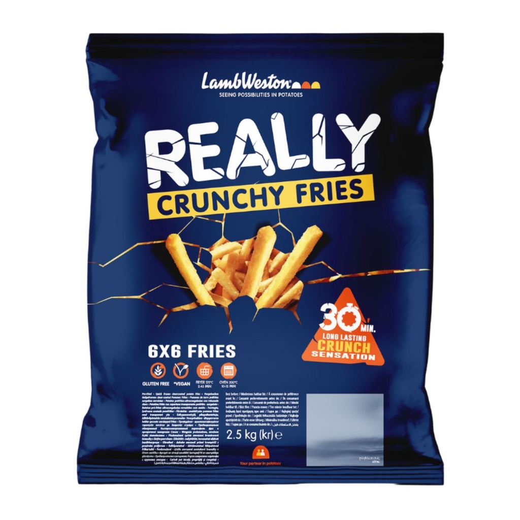 Lamb Weston Really Crunchy French Fries, 6x6mm, LWF900 - 4x2.5kg
