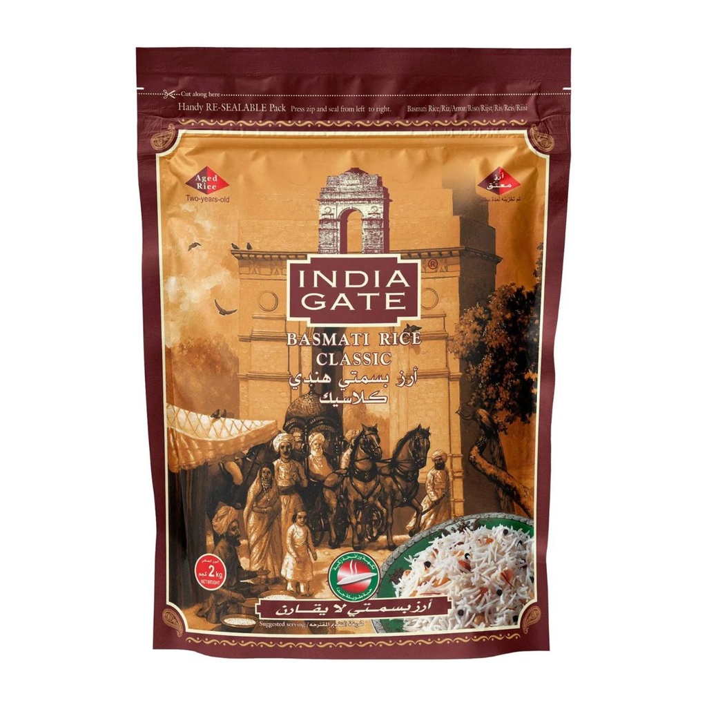 India Gate Classic Basmati Rice - 1x2kg