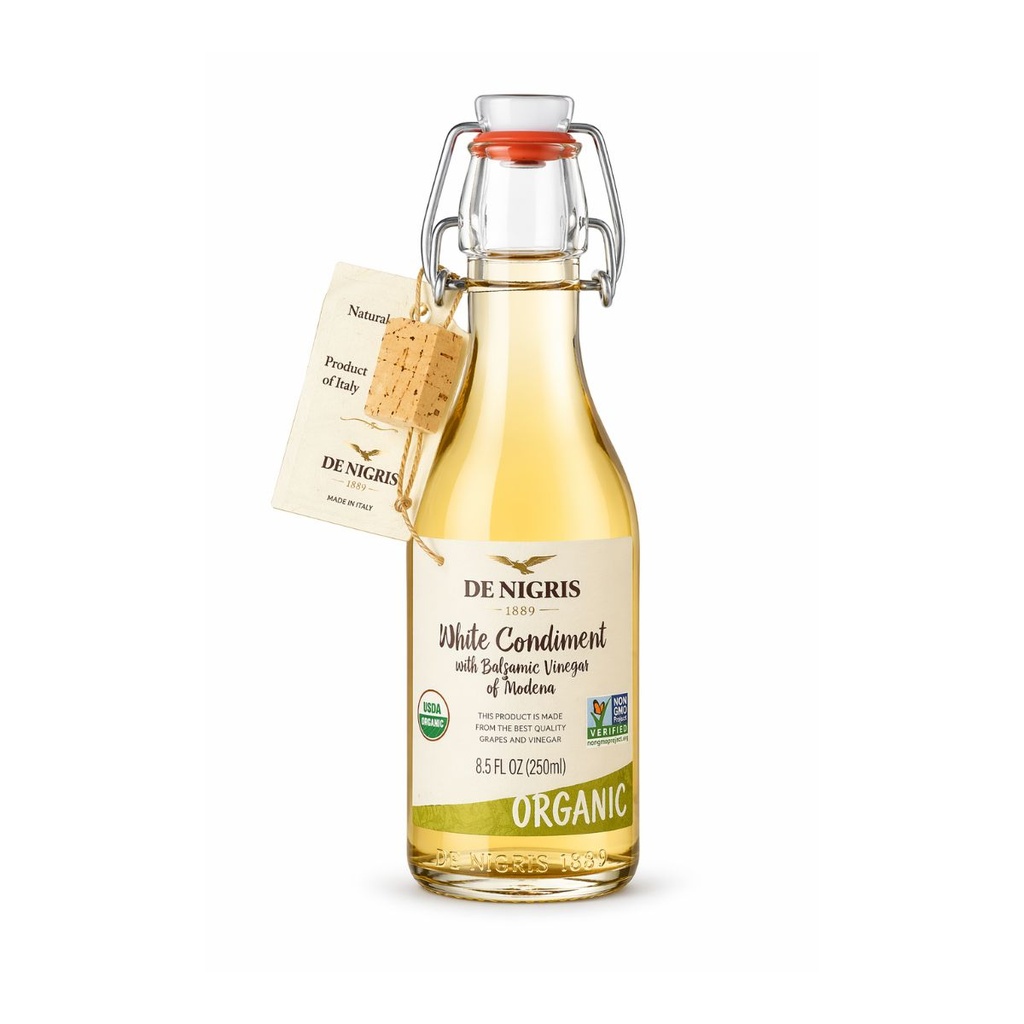[SAUC-259049] De Nigris Organic White Modena Vinegar - 12x250ml