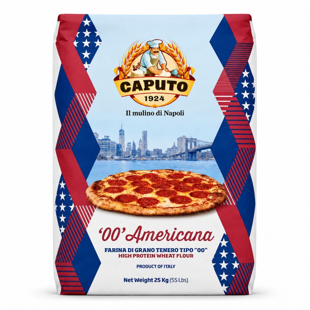 [FLOR-383622] Caputo Americana Pizza Flour '00, High Protein, Italy - 1x25kg