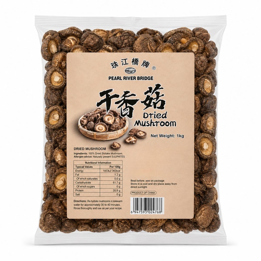 [VEGT-606059] Pearl River Bridge Shiitake Mushrooms - 10x1kg