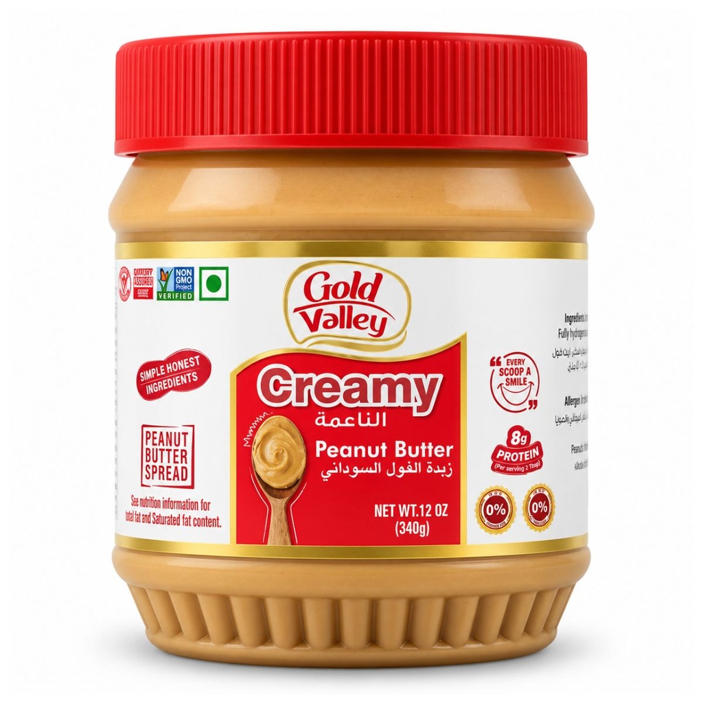 Gold Valley Peanut Butter, Creamy - 12x340g