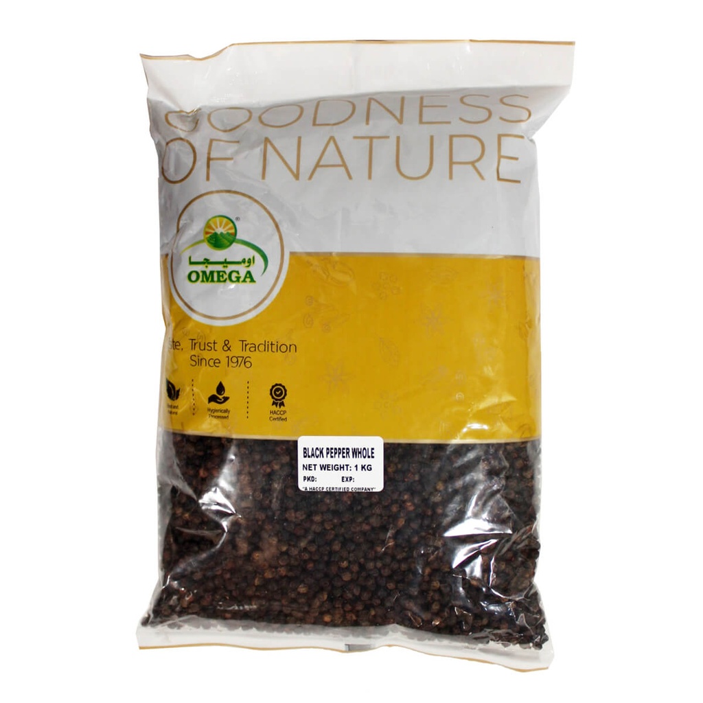 [SPIC-307510] Omega Black Pepper Whole - 1x1kg