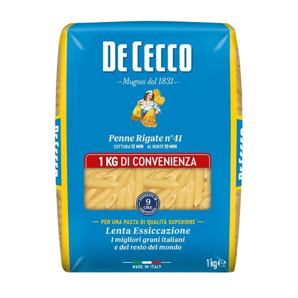 DeCecco Penne Rigate #41 Pasta, Italy - 12x1kg