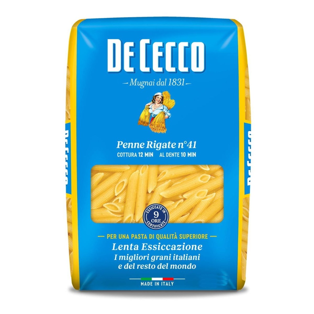DeCecco Penne Rigate #41 Pasta, Italy - 12x500g