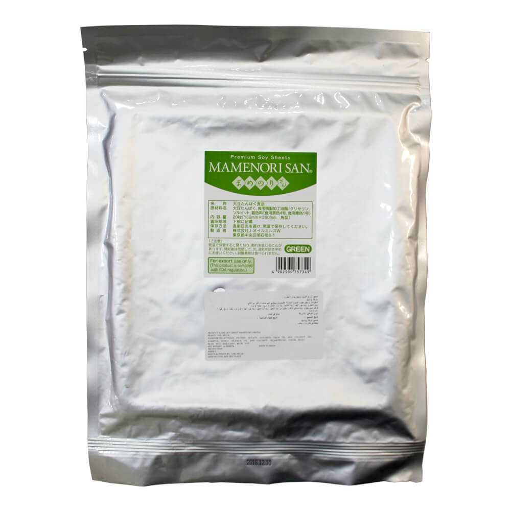 J Oil Mills Green Mamenori Soy Sheet, Japan - 10x20pc
