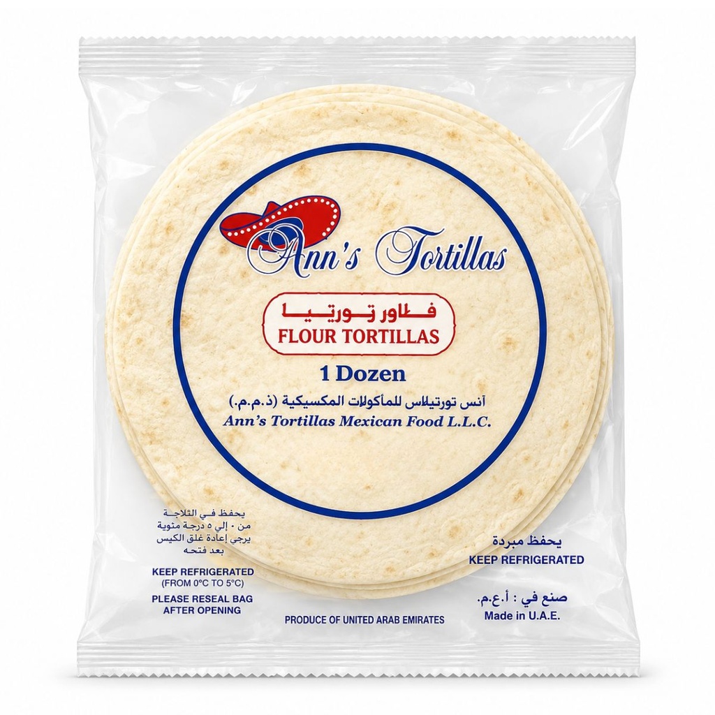 [FROZ-908350] Ann's Flour Tortilla 10" - 10x12pcs