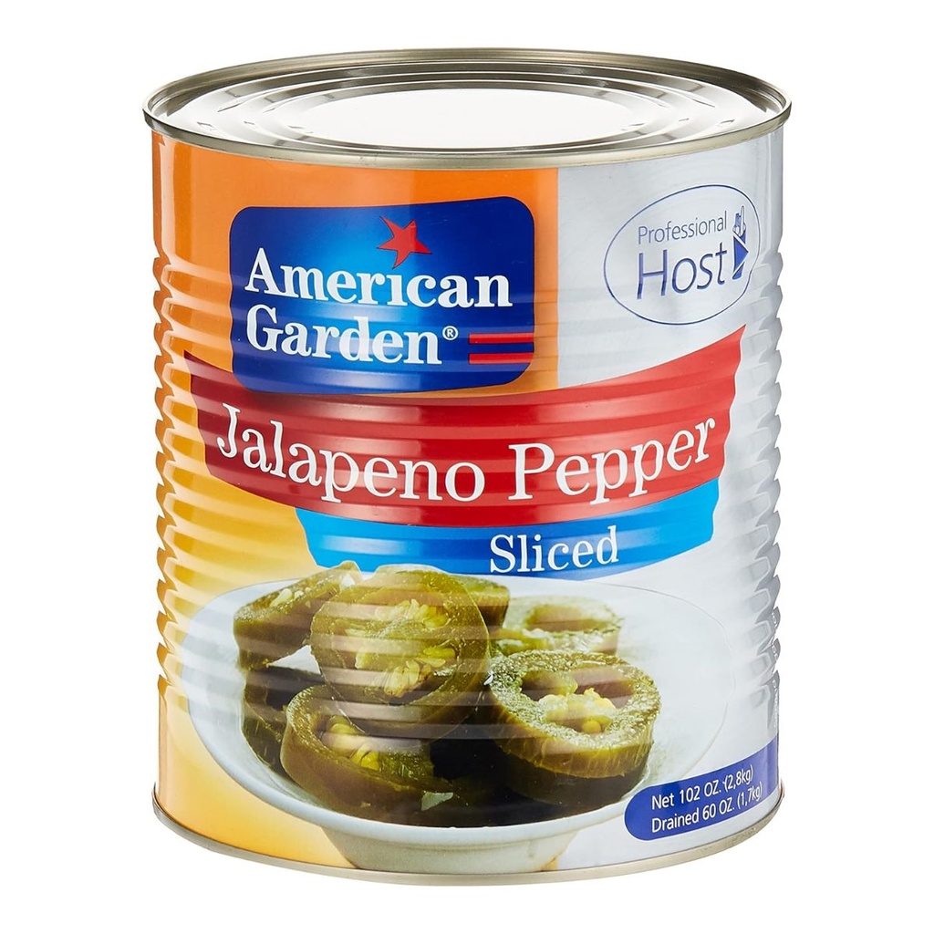 American Garden Sliced Jalapeno Pepper - 6x3kg