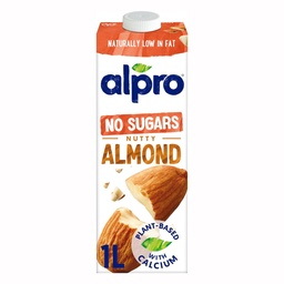 Alpro Almond Milk NO SUGARS, Nutty Almond - 8x1ltr
