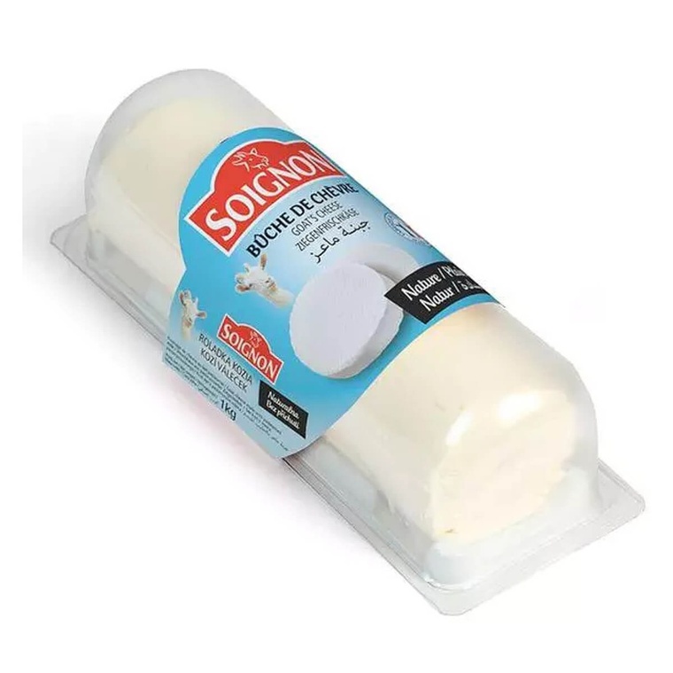 Soignon Goat Cheese, Skinless, Chevre Buche - 1x1kg