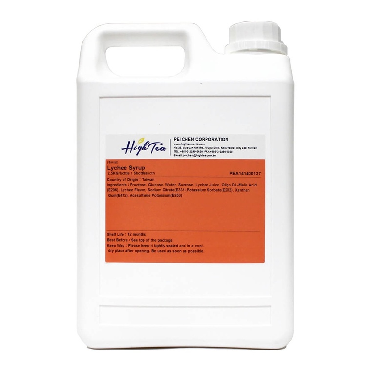 High Tea Lychee Syrup Can - 6x2.5kg