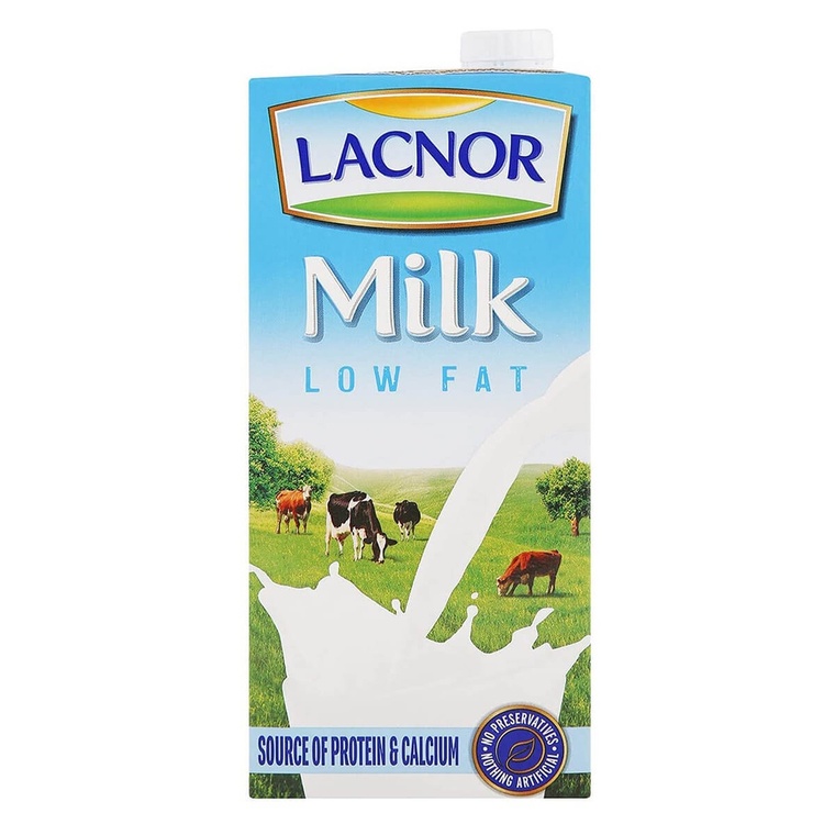 Lacnor Milk, Low Fat - 12x1ltr