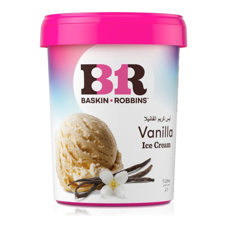 Baskin Robbins Vanilla Ice Cream - 1x1ltr