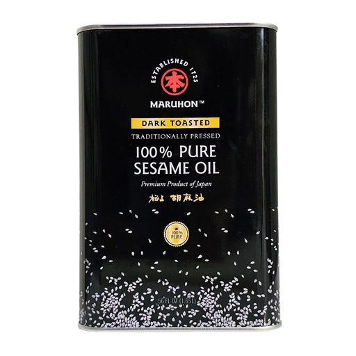 Maruhon Takemoto 100% Pure Sesame Oil, Dark Toasted Japan - 10x1.65ltr