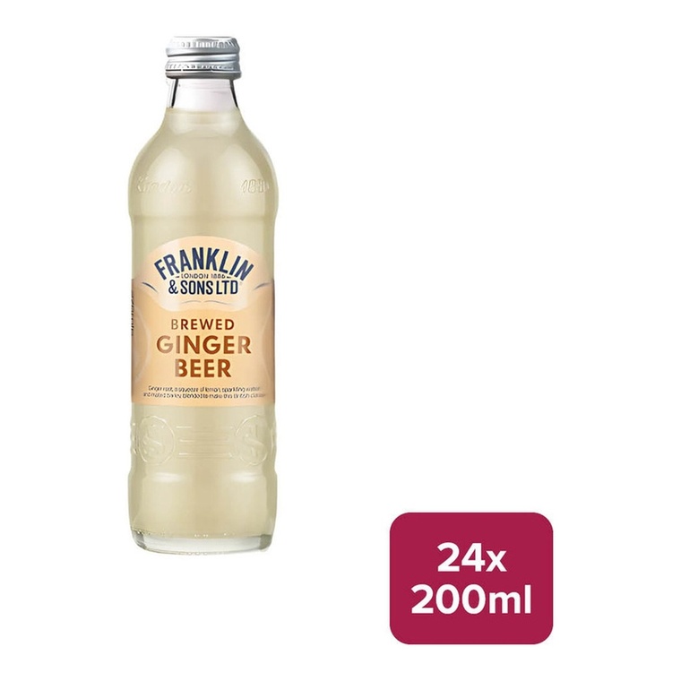 Franklin & Sons Limited Brewed Ginger Beer - 24x200ml