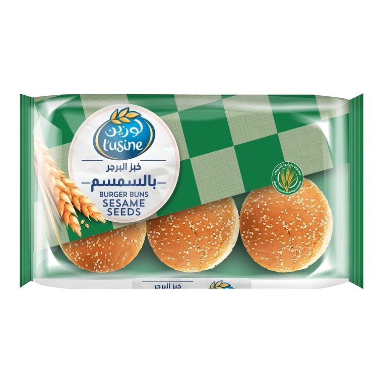 L'usine Fresh Burger Bun With Sesame Seed - 1x400g