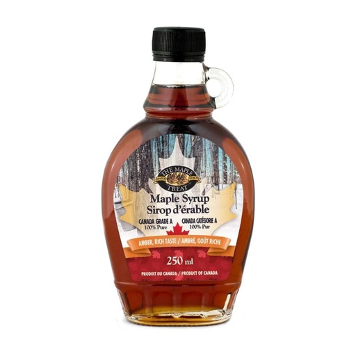The Maple Treat Pure Maple Syrup, Amber, Grade A, Canada - 12x250ml