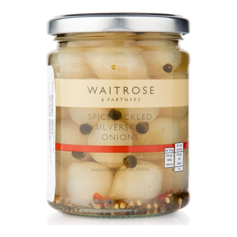 Waitrose Spice Pickled Silverskin Onion - 1x295g