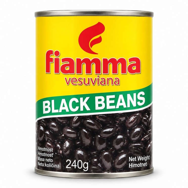 Fiamma Black Beans, Italy - 24x400g