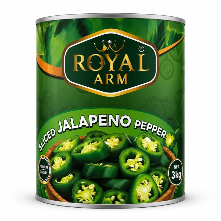 Royal Arm Sliced Jalapeno Pepper - 6x3kg