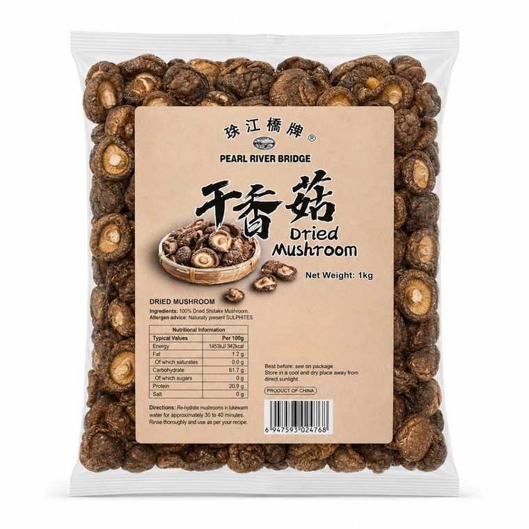 Pearl River Bridge Shiitake Mushrooms - 10x1kg