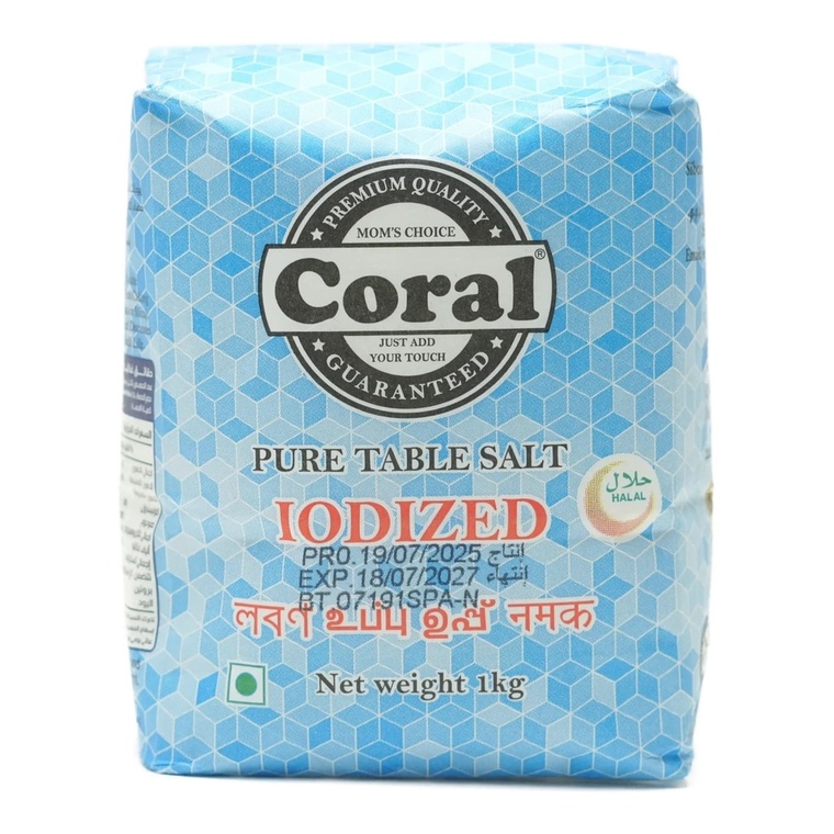 Coral Iodized Salt, UAE - 1x1kg