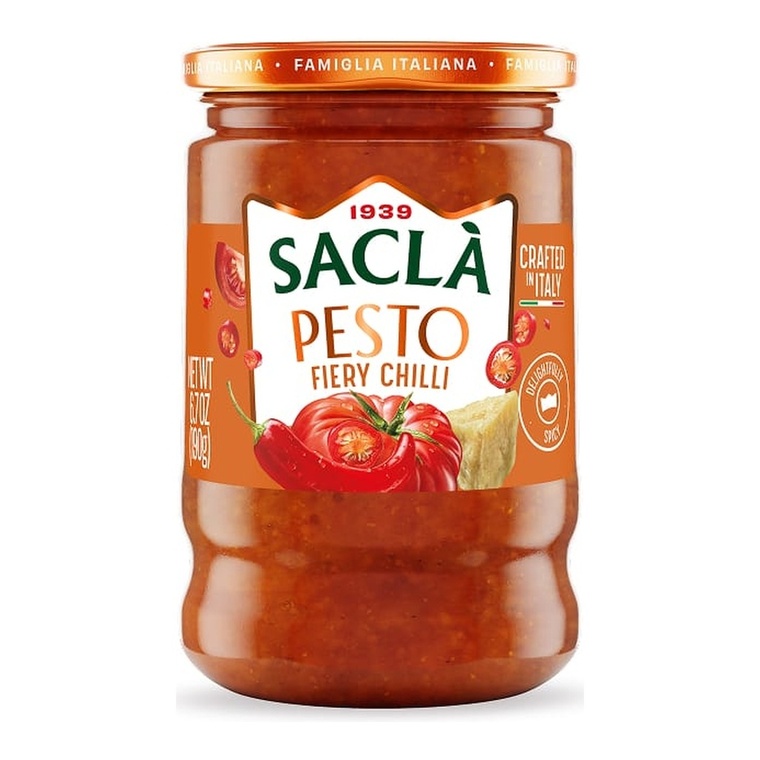 Sacla Red Pesto, Chilli, Italy - 1x190g