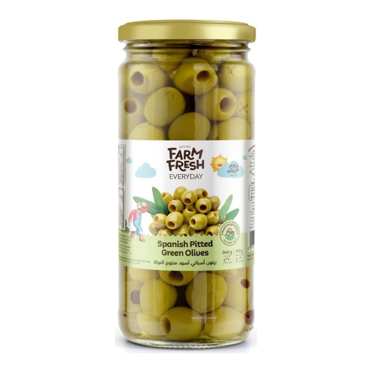 Farm Fresh Green Olive, Pitted - 1x340g