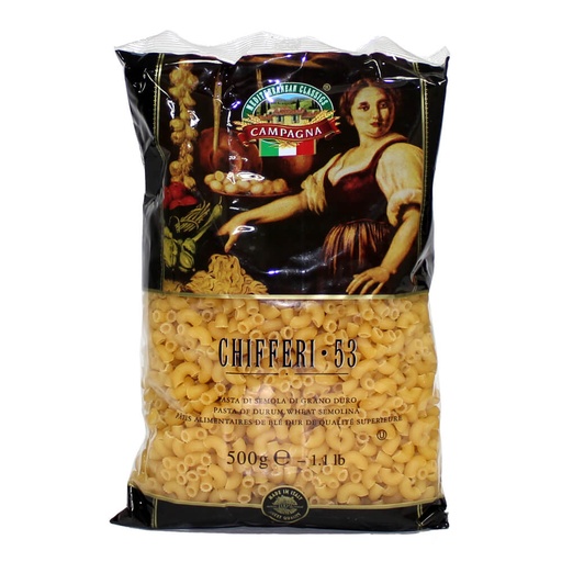 Campagna Chifferi Elbow #53 Pasta, Italy - 24x500g